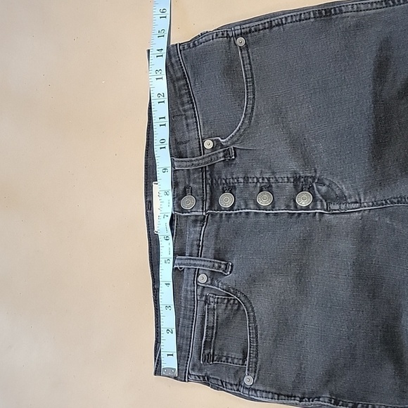 Madewell, Size 28 10" High Rise Skinny Washed Black Jeans, Raw / Frayed Hem - Picture 3 of 13